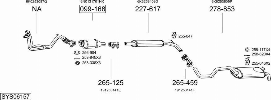 Bosal SYS06157 - Impianto gas scarico autozon.pro