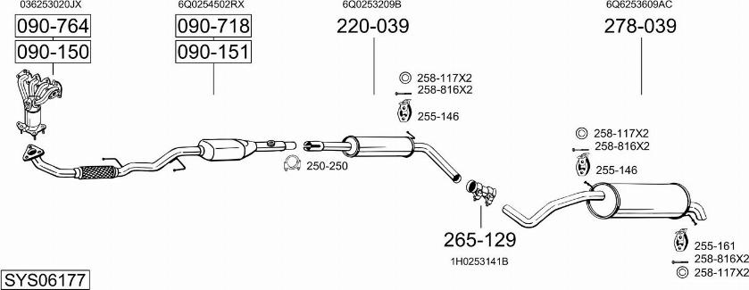 Bosal SYS06177 - Impianto gas scarico autozon.pro