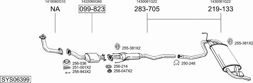 Bosal SYS06399 - Impianto gas scarico autozon.pro