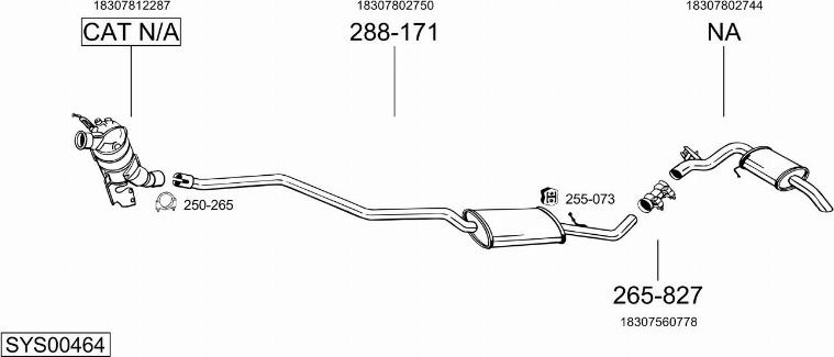 Bosal SYS00464 - Impianto gas scarico autozon.pro