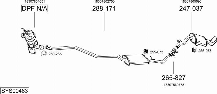 Bosal SYS00463 - Impianto gas scarico autozon.pro