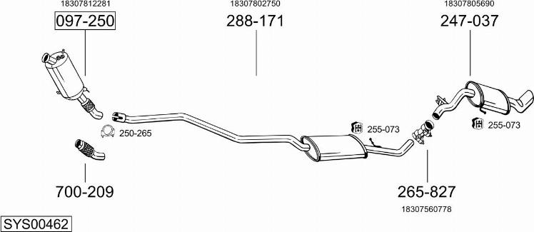 Bosal SYS00462 - Impianto gas scarico autozon.pro