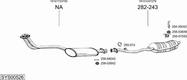 Bosal SYS00526 - Impianto gas scarico autozon.pro