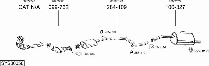 Bosal SYS00058 - Impianto gas scarico autozon.pro