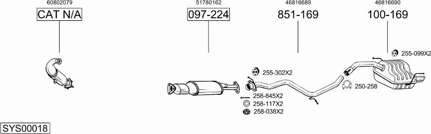 Bosal SYS00018 - Impianto gas scarico autozon.pro