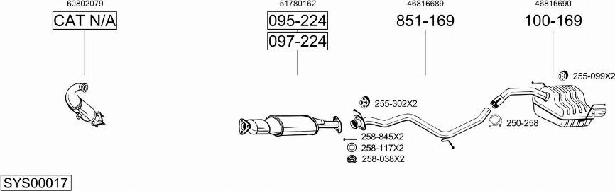 Bosal SYS00017 - Impianto gas scarico autozon.pro