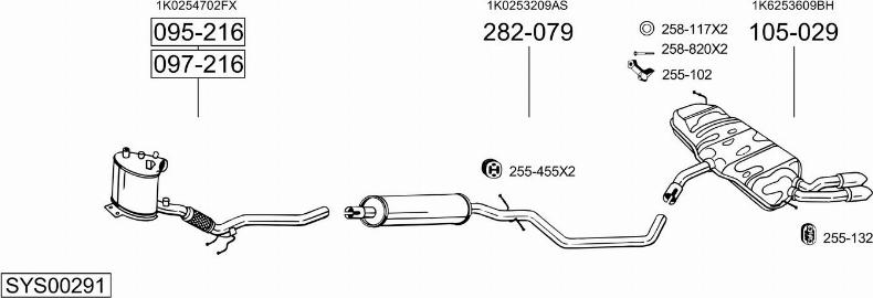 Bosal SYS00291 - Impianto gas scarico autozon.pro