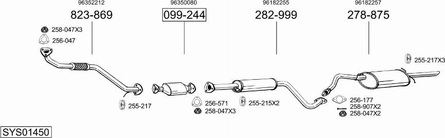 Bosal SYS01450 - Impianto gas scarico autozon.pro