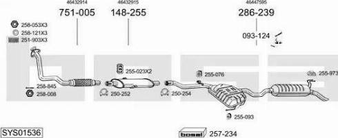 Bosal SYS01536 - Impianto gas scarico autozon.pro