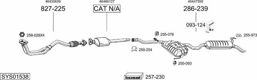 Bosal SYS01538 - Impianto gas scarico autozon.pro