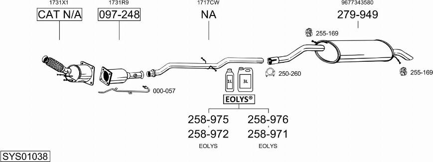 Bosal SYS01038 - Impianto gas scarico autozon.pro