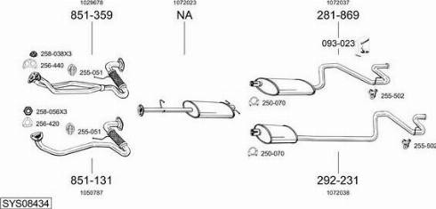 Bosal SYS08434 - Impianto gas scarico autozon.pro