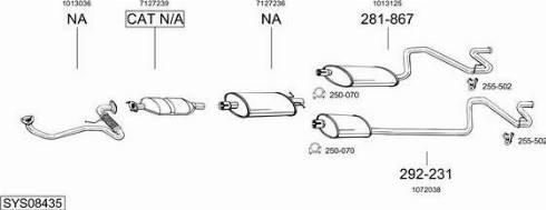 Bosal SYS08435 - Impianto gas scarico autozon.pro