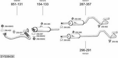 Bosal SYS08438 - Impianto gas scarico autozon.pro