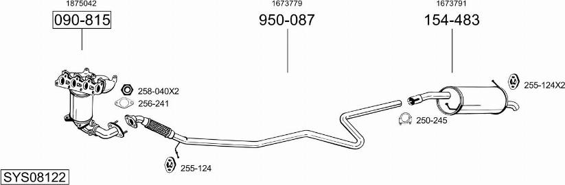 Bosal SYS08122 - Impianto gas scarico autozon.pro