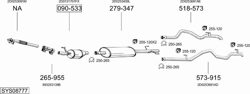 Bosal SYS08777 - Impianto gas scarico autozon.pro