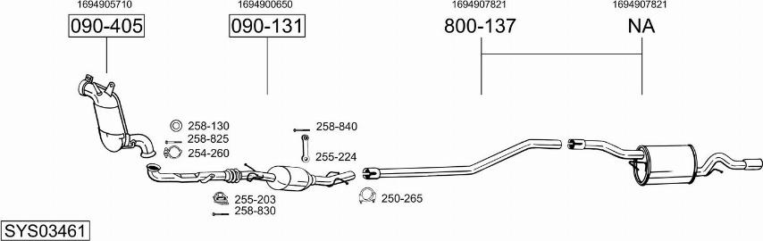 Bosal SYS03461 - Impianto gas scarico autozon.pro