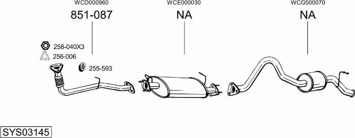 Bosal SYS03145 - Impianto gas scarico autozon.pro