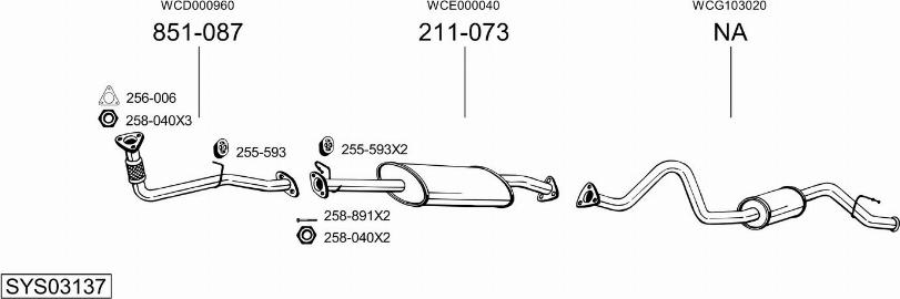 Bosal SYS03137 - Impianto gas scarico autozon.pro