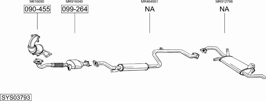 Bosal SYS03793 - Impianto gas scarico autozon.pro