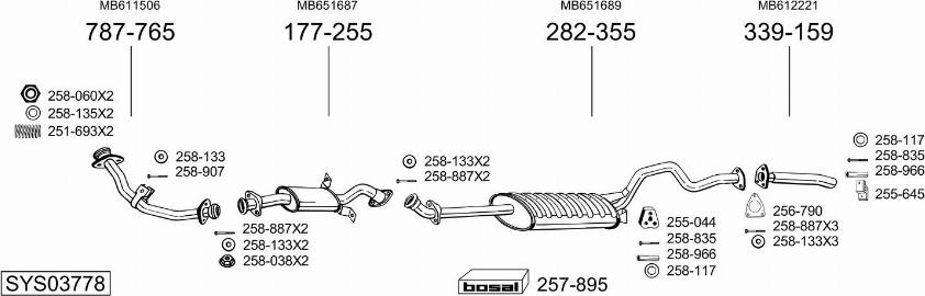 Bosal SYS03778 - Impianto gas scarico autozon.pro