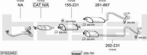 Bosal SYS02463 - Impianto gas scarico autozon.pro
