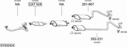 Bosal SYS02424 - Impianto gas scarico autozon.pro