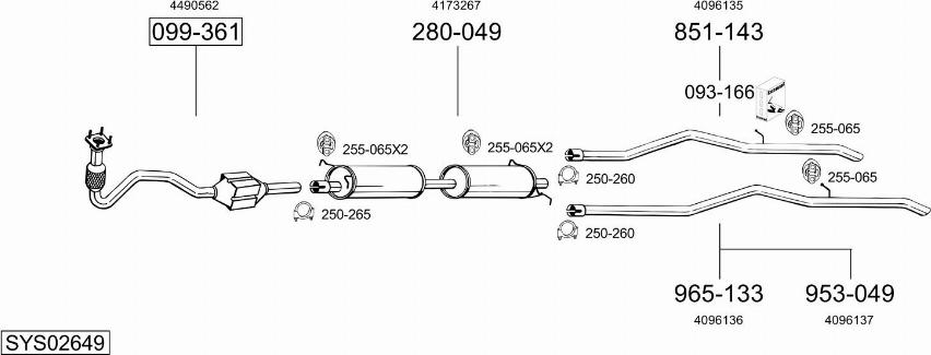 Bosal SYS02649 - Impianto gas scarico autozon.pro