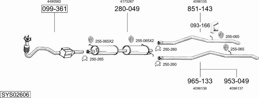 Bosal SYS02606 - Impianto gas scarico autozon.pro