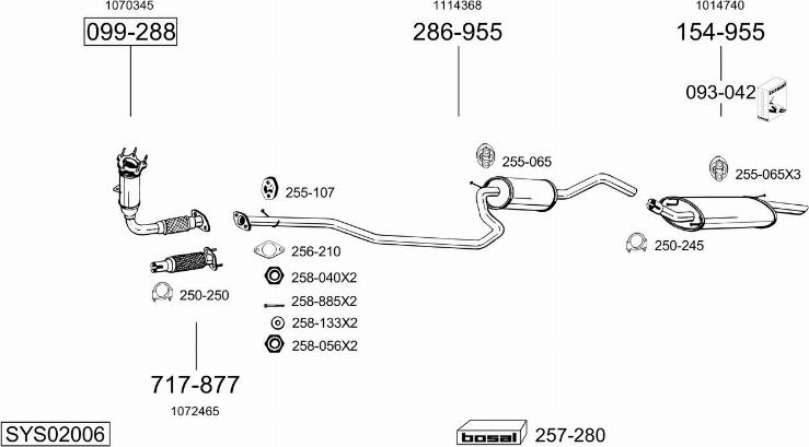 Bosal SYS02006 - Impianto gas scarico autozon.pro