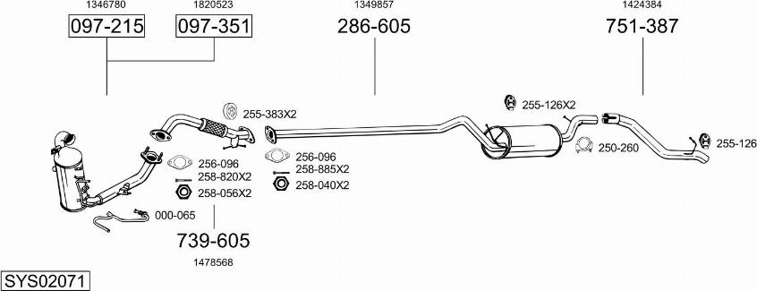 Bosal SYS02071 - Impianto gas scarico autozon.pro