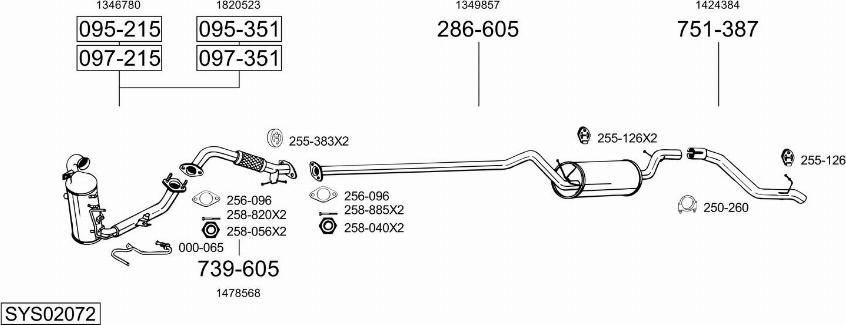 Bosal SYS02072 - Impianto gas scarico autozon.pro