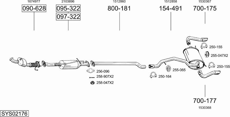 Bosal SYS02176 - Impianto gas scarico autozon.pro