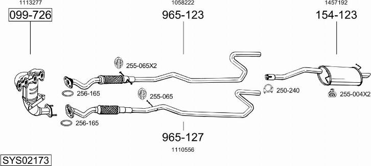 Bosal SYS02173 - Impianto gas scarico autozon.pro