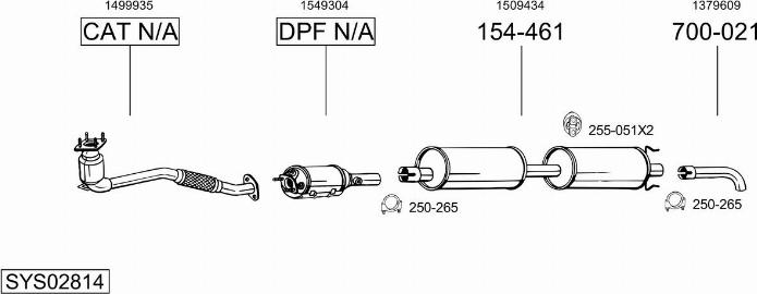 Bosal SYS02814 - Impianto gas scarico autozon.pro