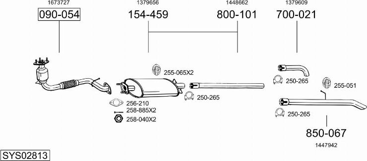 Bosal SYS02813 - Impianto gas scarico autozon.pro