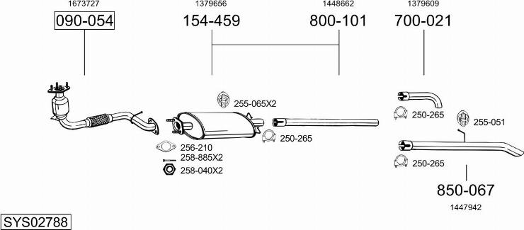 Bosal SYS02788 - Impianto gas scarico autozon.pro