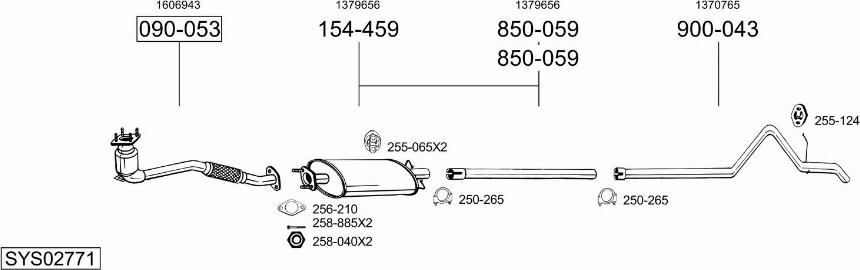 Bosal SYS02771 - Impianto gas scarico autozon.pro