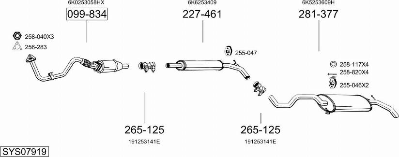 Bosal SYS07919 - Impianto gas scarico autozon.pro