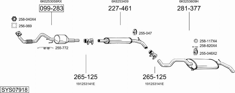 Bosal SYS07918 - Impianto gas scarico autozon.pro