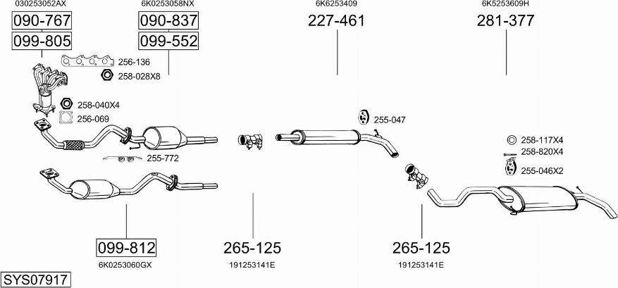 Bosal SYS07917 - Impianto gas scarico autozon.pro