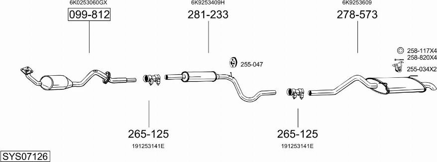 Bosal SYS07126 - Impianto gas scarico autozon.pro