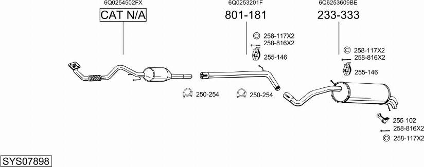 Bosal SYS07898 - Impianto gas scarico autozon.pro