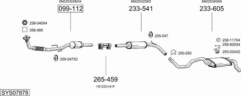 Bosal SYS07878 - Impianto gas scarico autozon.pro