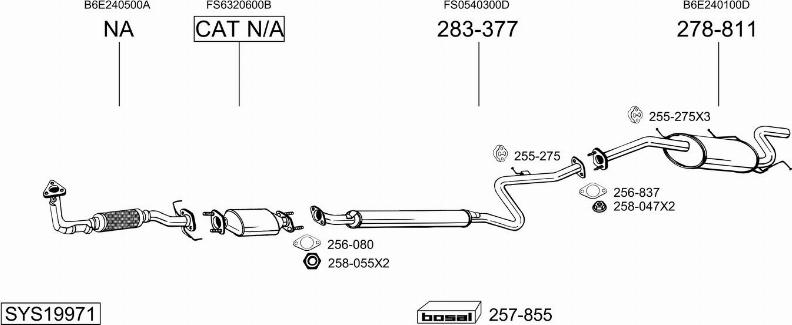 Bosal SYS19971 - Impianto gas scarico autozon.pro