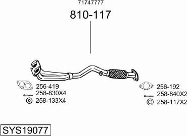 Bosal SYS19077 - Impianto gas scarico autozon.pro