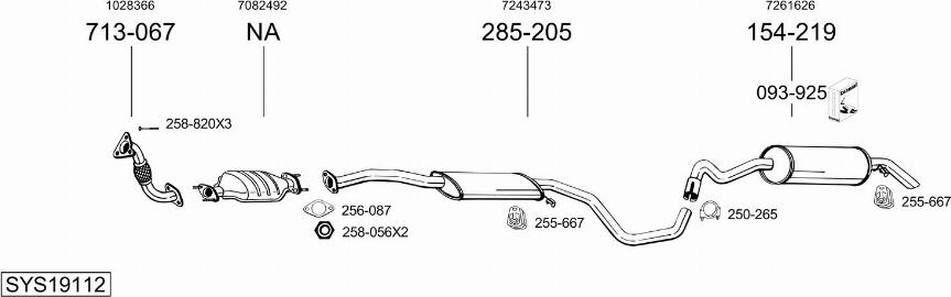 Bosal SYS19112 - Impianto gas scarico autozon.pro