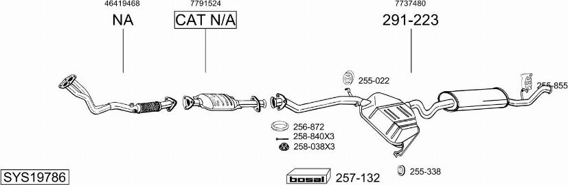 Bosal SYS19786 - Impianto gas scarico autozon.pro