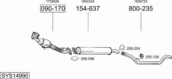 Bosal SYS14990 - Impianto gas scarico autozon.pro