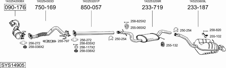 Bosal SYS14905 - Impianto gas scarico autozon.pro